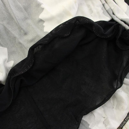 Max Mara Dress Sleeveless Floral Pattern Knee Length 42 Black TK