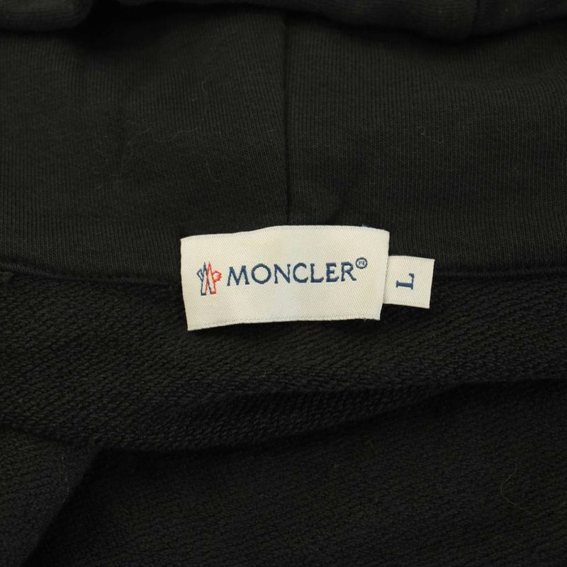 Moncler Maglia Cardigan Hoodie Zip Up Long Sleeve L Black KU