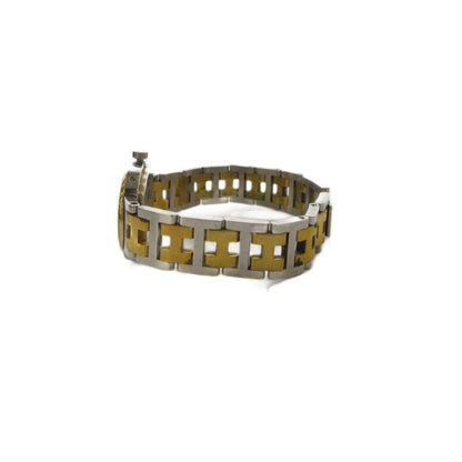 Hermes Clipper Watch Quartz Gold Color Silver KH