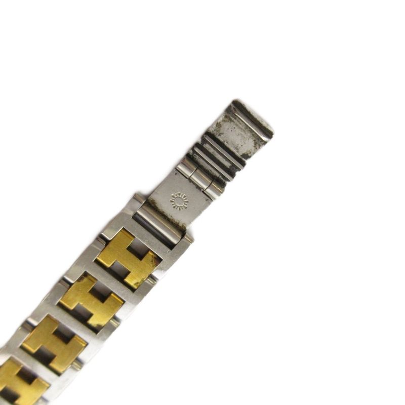 Hermes Clipper Watch Quartz Gold Color Silver KH