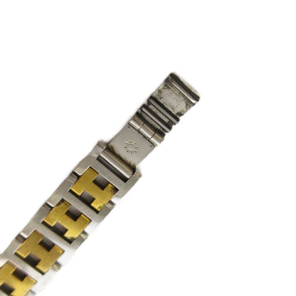 Hermes Clipper Watch Quartz Gold Color Silver KH