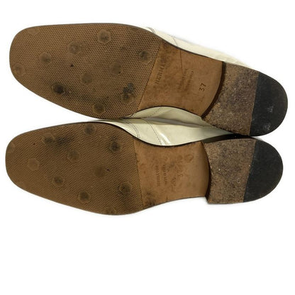 Hermes Sandals 37 Ivory Brown Leather