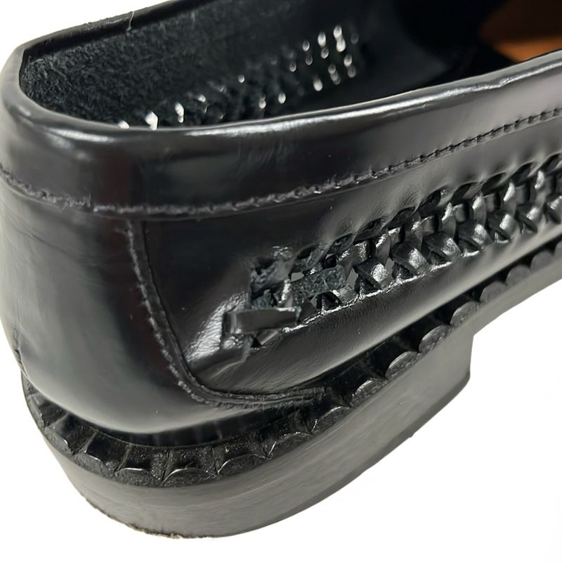 Prada Loafers 36.5 Black Moccasins Leather