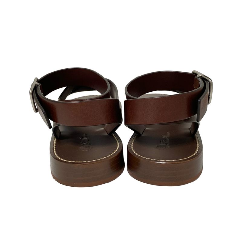 Loro Piana Sandals 36 Sumie Chocolate Platform Leather