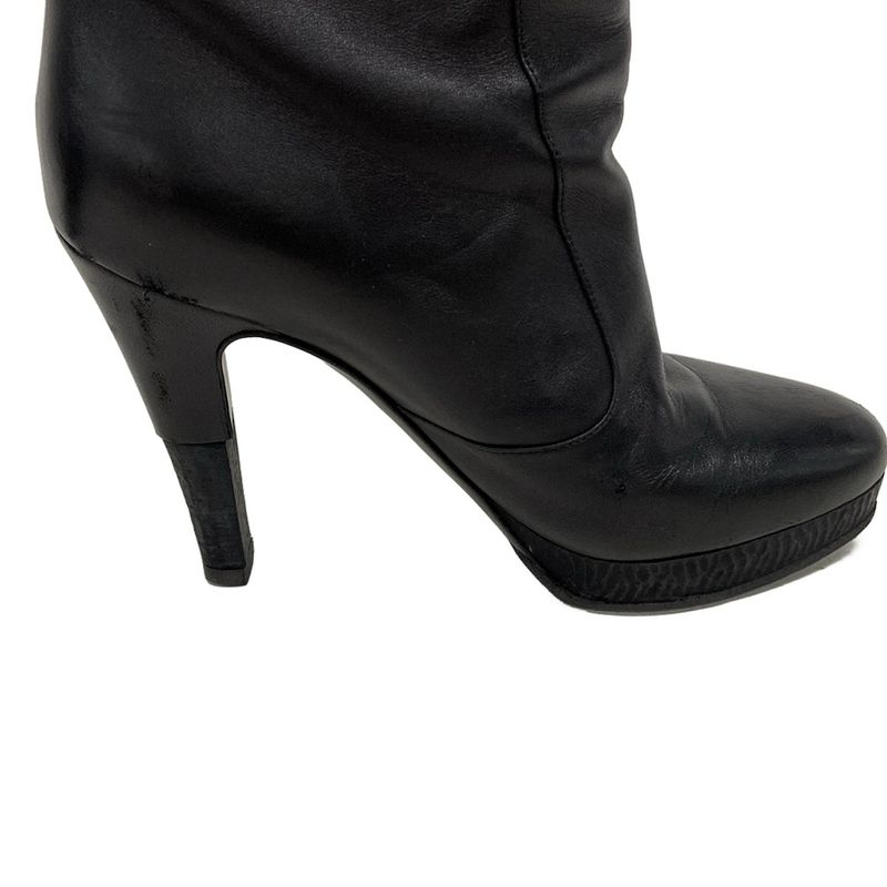Chanel Boots 36 C Black CC Logo Lambskin