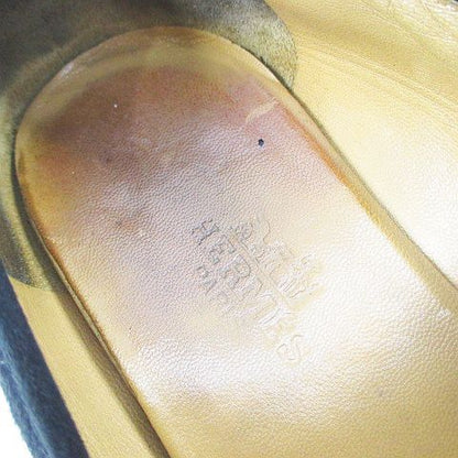 Hermes Loafer Gold 35.5 Black Suede