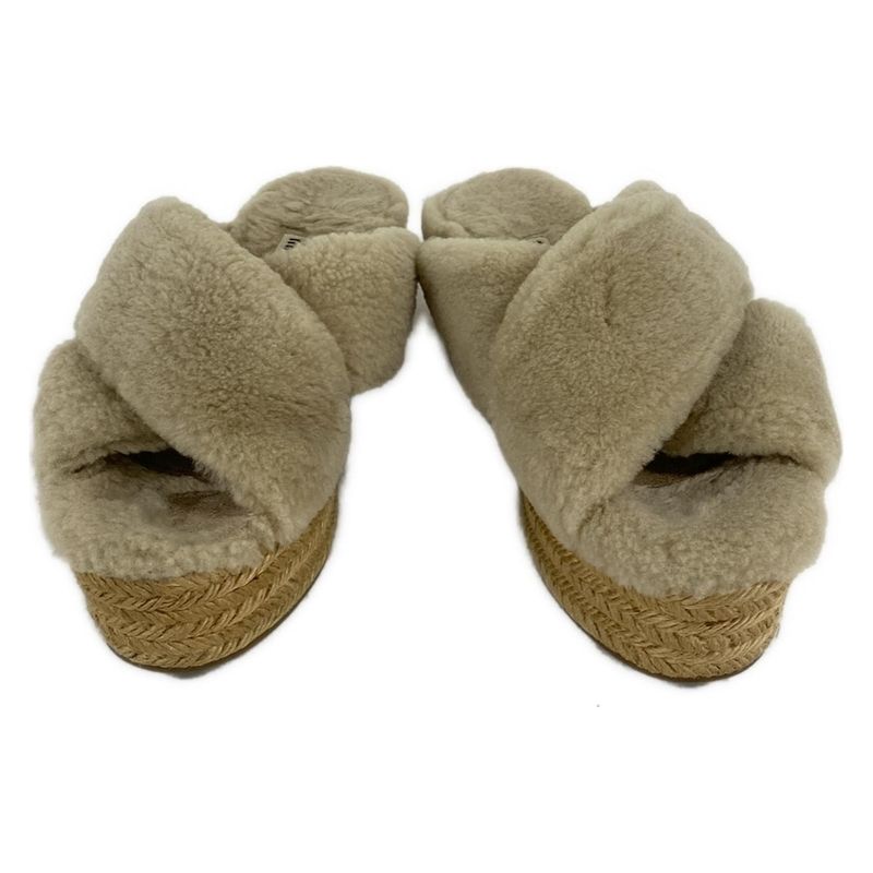 Miu Miu Sandals 36.5 Beige Platform