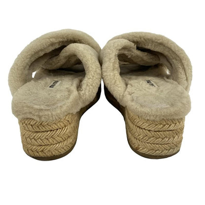 Miu Miu Sandals 36.5 Beige Platform