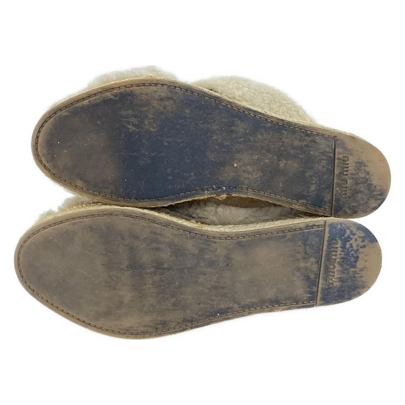 Miu Miu Sandals 36.5 Beige Platform