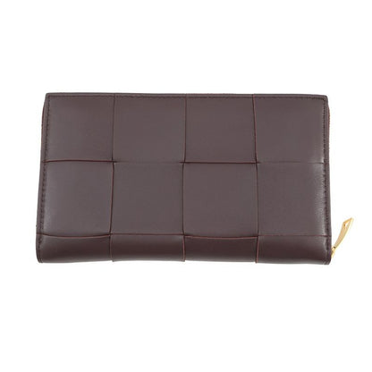 Bottega Veneta Wallet Maxi Intrecciato Zip Around Leather