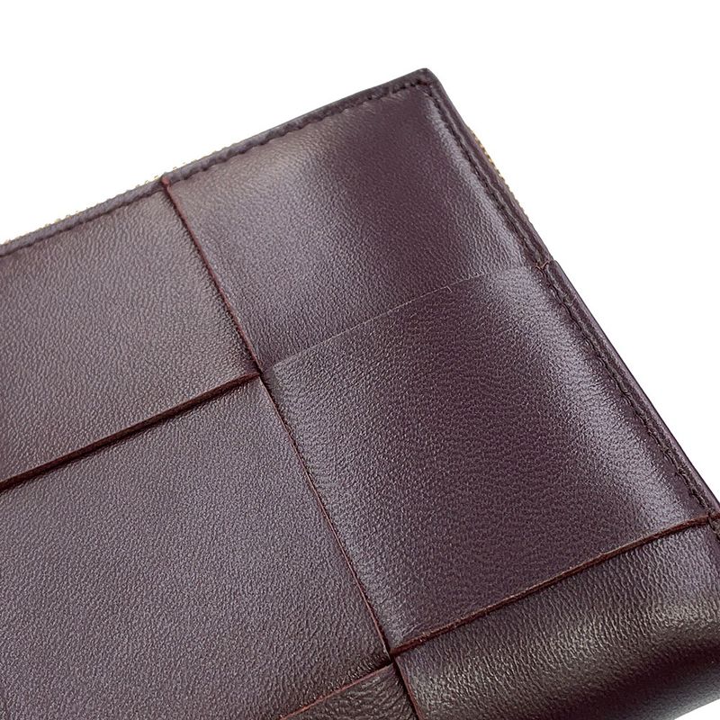 Bottega Veneta Wallet Maxi Intrecciato Zip Around Leather
