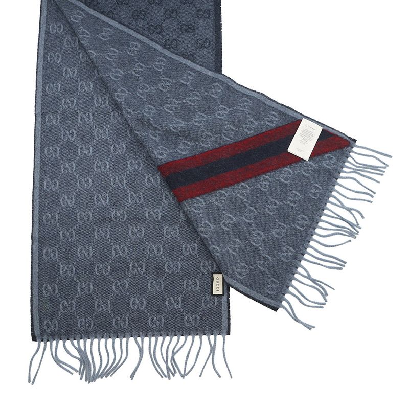 Gucci Scarf Webbing Scarves Blue