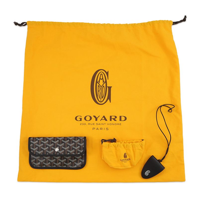Goyard Tote Saint Louis PM Leather Black with Pouch