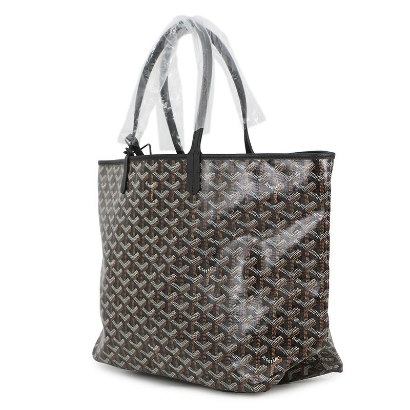 Goyard Tote Saint Louis PM Leather Black with Pouch