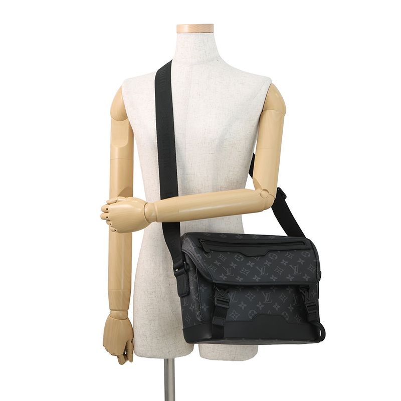 Louis Vuitton Shoulder Bag Monogram Eclipse Messenger Voyage PM Black