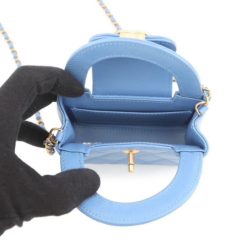 Chanel Chain Shoulder Bag Quilted CC Logo Leather