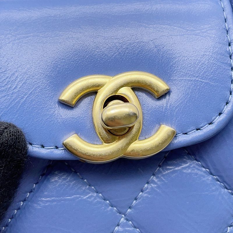 Chanel Chain Shoulder Bag Quilted CC Logo Leather