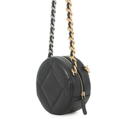 Chanel Chain Shoulder Bag 19 Quilted CC Logo Lambskin Black