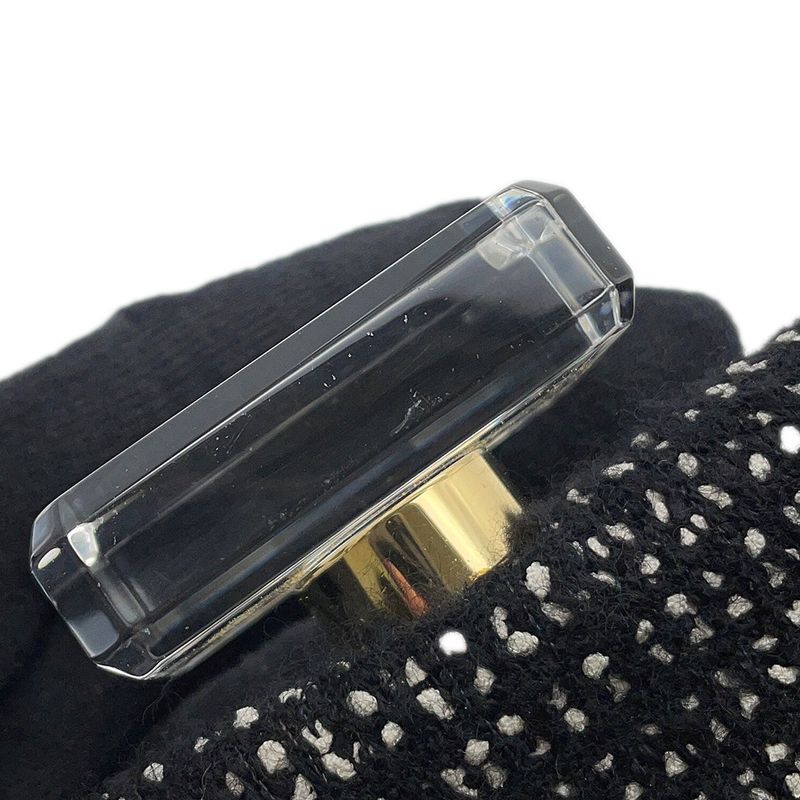 Chanel Clutch CC Logo Bijou Crystal Tweed Party Black
