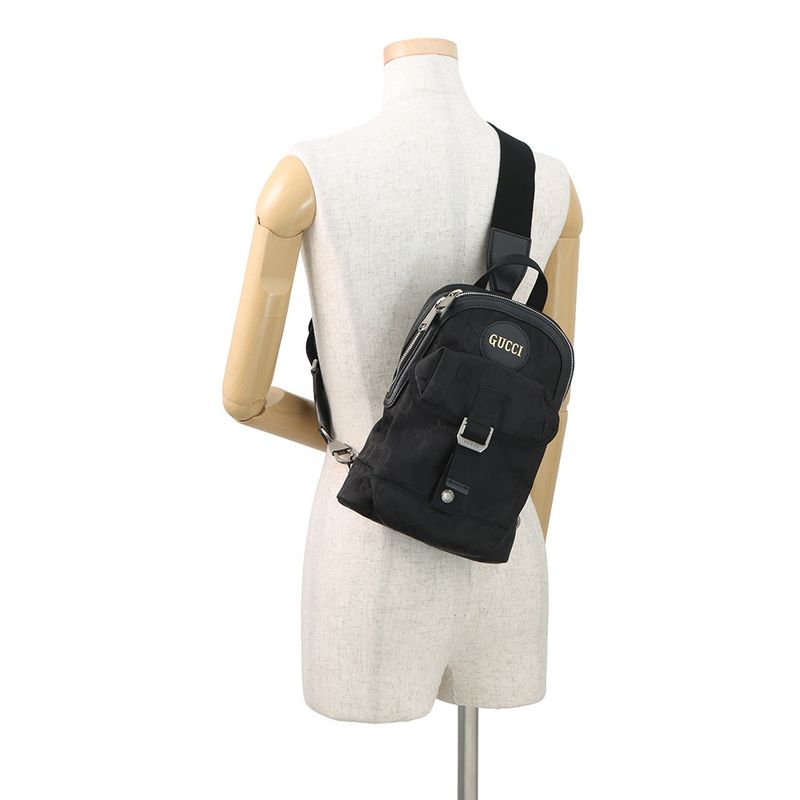 Gucci Belt Bag GG Nylon Off the Grid Ring Backpack Black