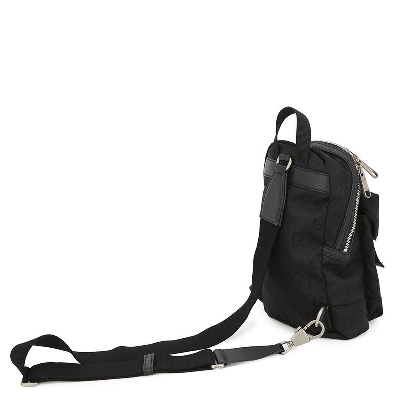 Gucci Belt Bag GG Nylon Off the Grid Ring Backpack Black