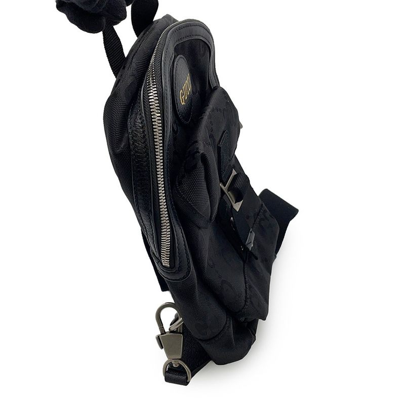 Gucci Belt Bag GG Nylon Off the Grid Ring Backpack Black