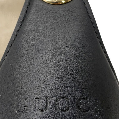 Gucci Shoulder Bag Canvas Leather B Bag Tote Black