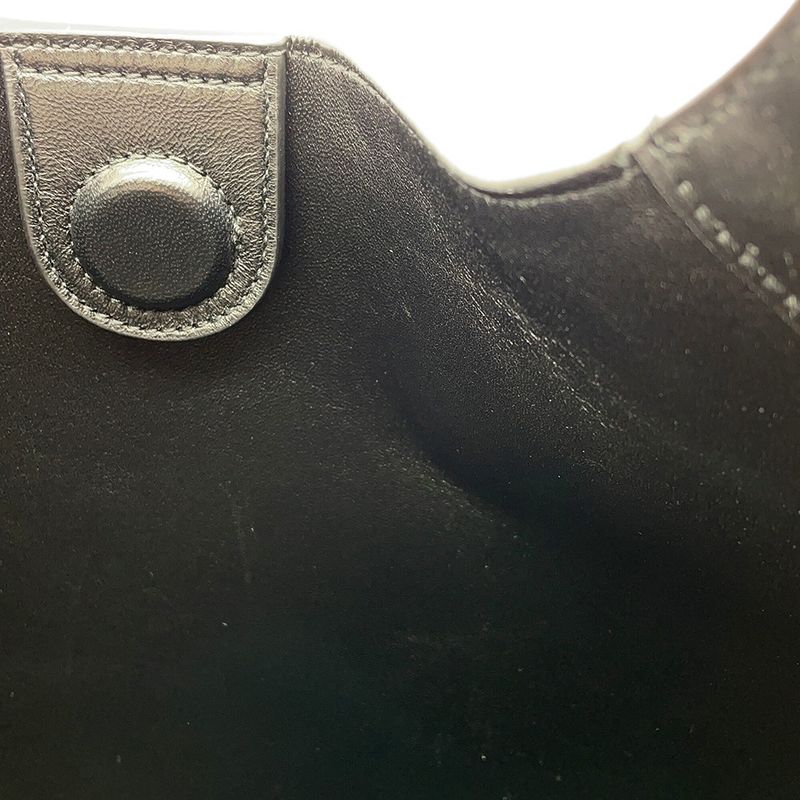 Gucci Shoulder Bag Micro GG Suede Leather B Small 2-Way Black
