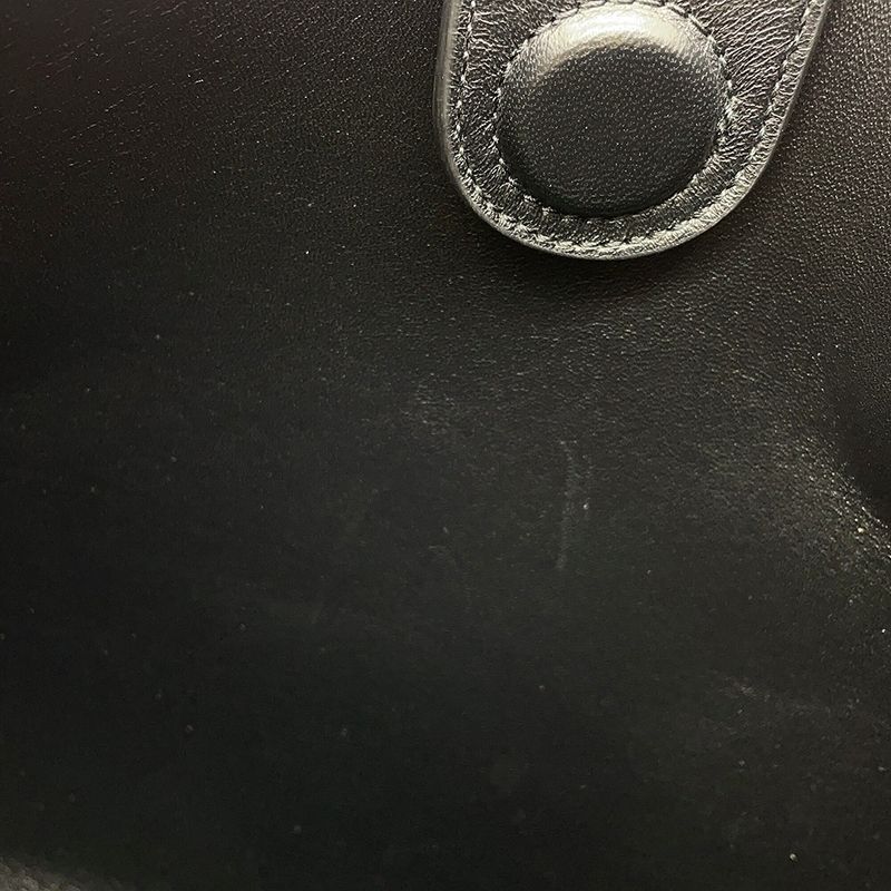 Gucci Shoulder Bag Micro GG Suede Leather B Small 2-Way Black