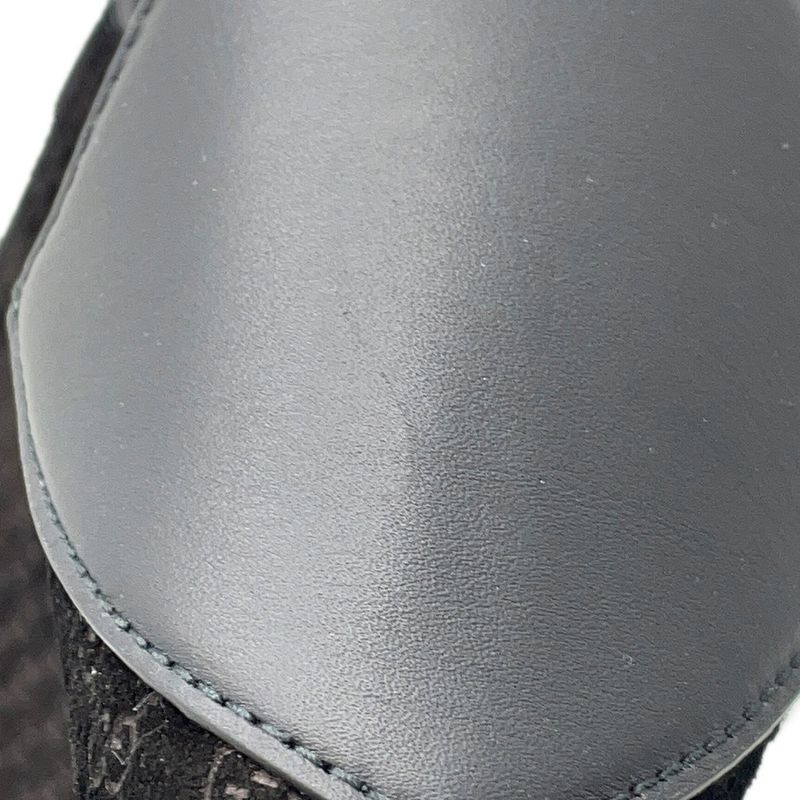Gucci Shoulder Bag Micro GG Suede Leather B Small 2-Way Black