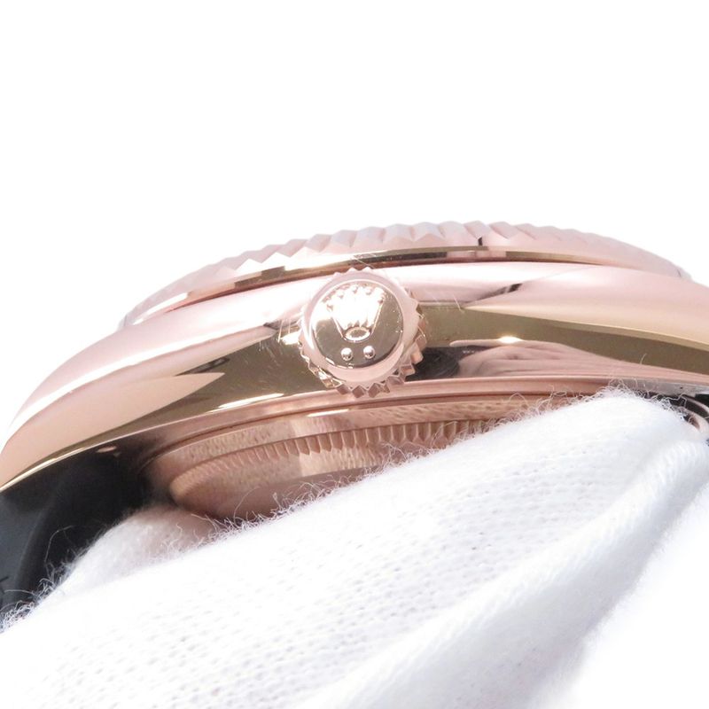 Rolex Sky Pink Gold Roulette Watch Chocolate Dial