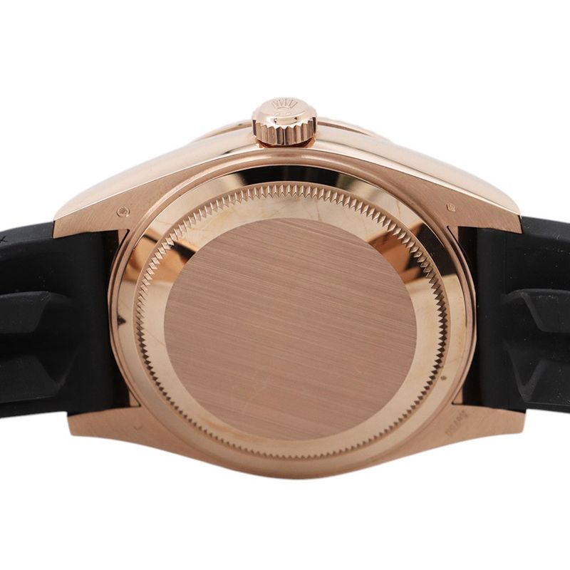 Rolex Sky Pink Gold Roulette Watch Chocolate Dial