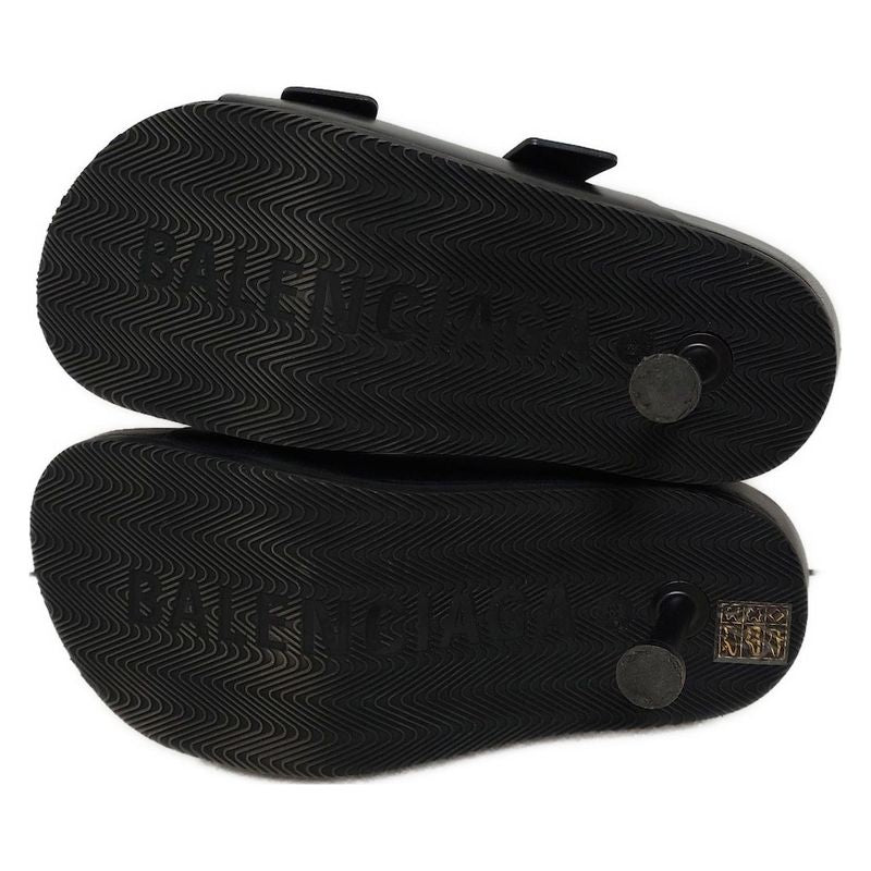 Balenciaga Sandals 39 Black Leather