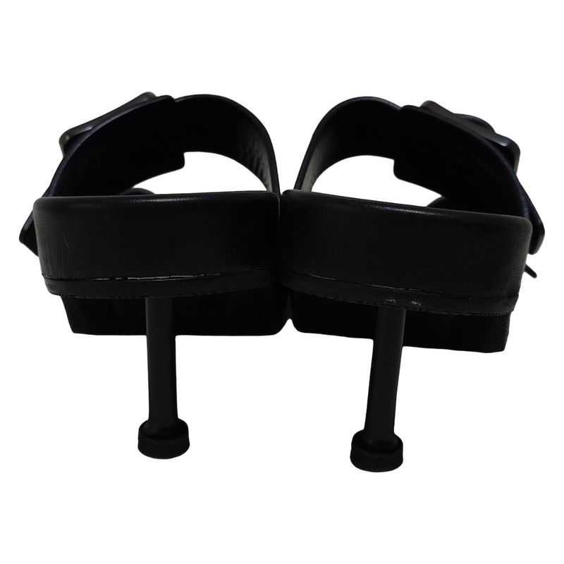 Balenciaga Sandals 39 Black Leather