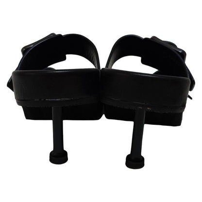 Balenciaga Sandals 39 Black Leather