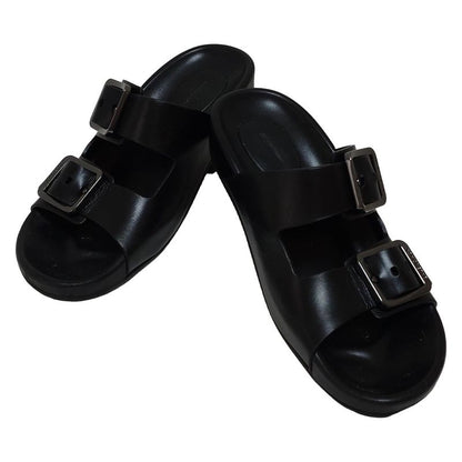 Balenciaga Sandals 39 Black Leather