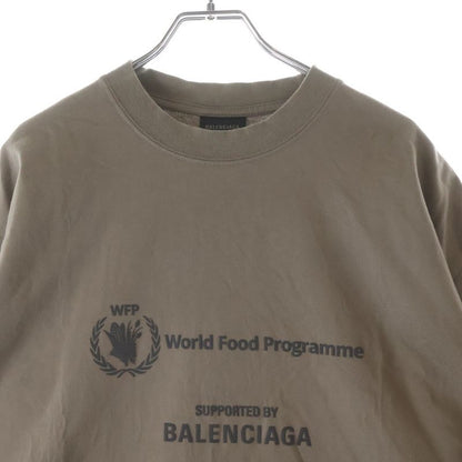 Balenciaga the World Food Programme Cotton Crew Neck Short Sleeve T-Shirt Brown