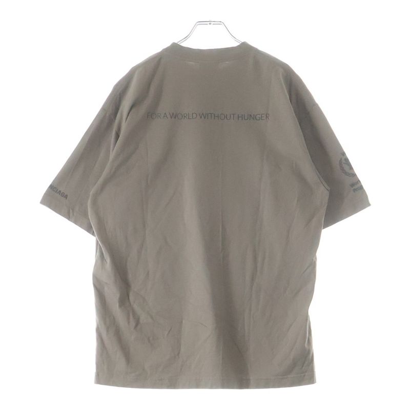 Balenciaga the World Food Programme Cotton Crew Neck Short Sleeve T-Shirt Brown