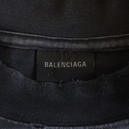 Balenciaga Paris Statue DF Liberty of Distressed Crew Neck Short Sleeve T-Shirt
