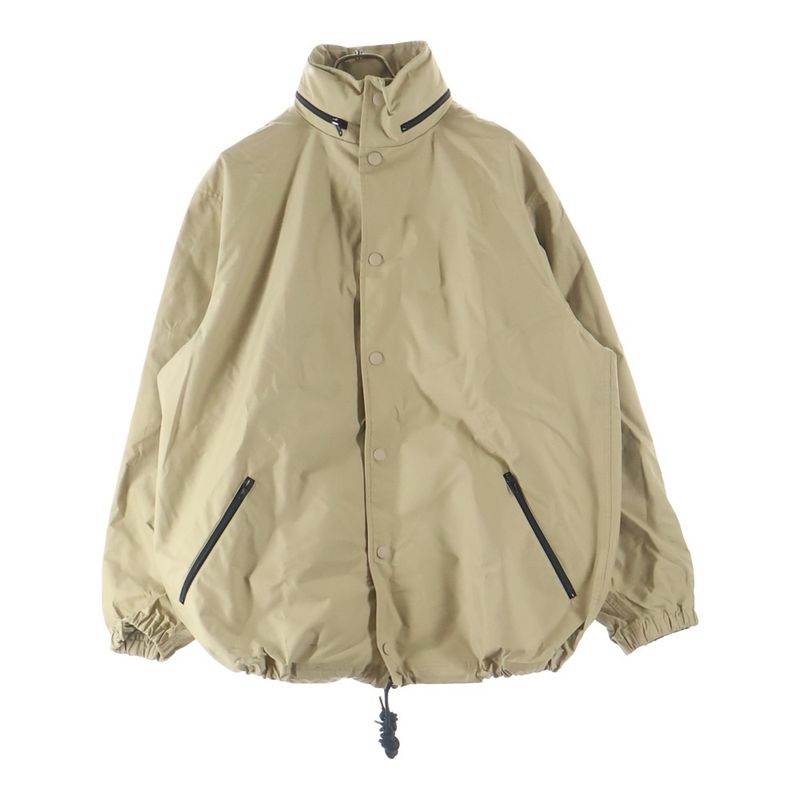 Balenciaga Back Logo Windbreaker Nylon Jacket Beige