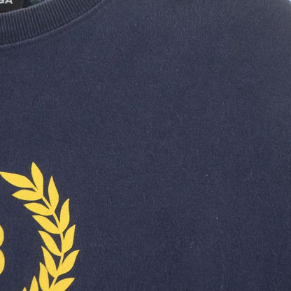 Balenciaga BB Logo Print Cotton Oversized Short Sleeve T-Shirt Navy