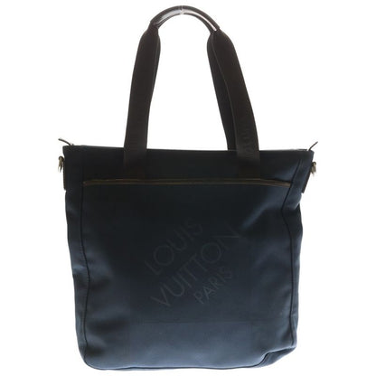 Louis Vuitton Jungle Damier Geant Blue Ocean Tote Navy Brown Canvas Leather