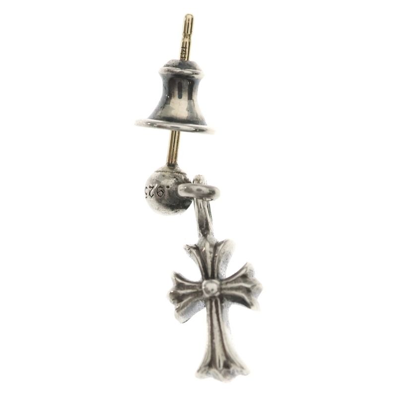 Chrome Hearts Drp Stck CH Crs Stack CH Cross Drop Earrings Silver