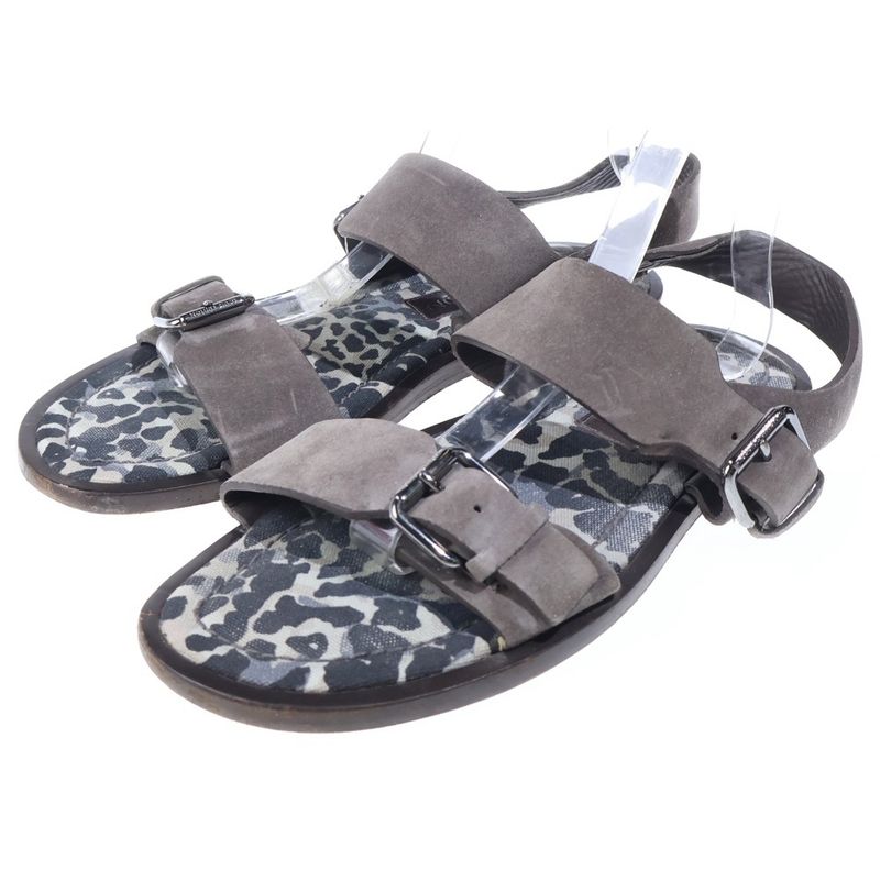 Louis Vuitton Sandals Slippers Suede Leopard Print