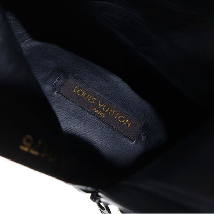 Louis Vuitton Monogram Suede High Heel Boots Black