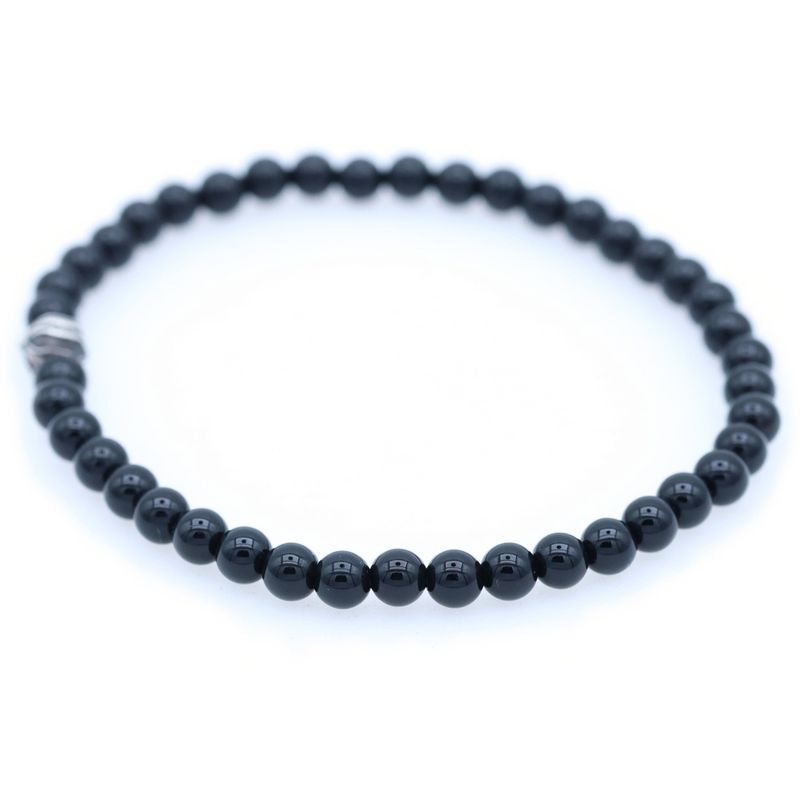 Chrome Hearts Bead Bracelet Black Silver