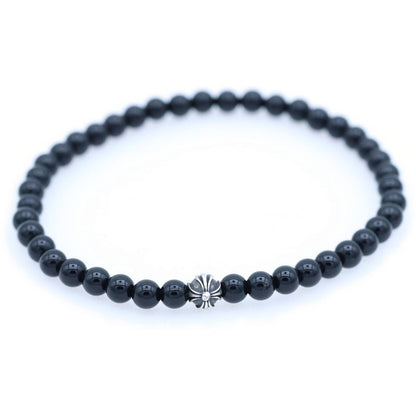Chrome Hearts Bead Bracelet Black Silver