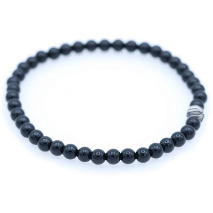 Chrome Hearts Bead Bracelet Black Silver