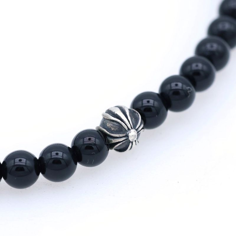 Chrome Hearts Bead Bracelet Black Silver