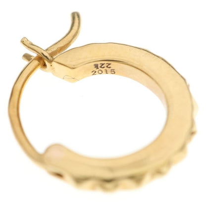 Chrome Hearts 22k Tiny Tfp Hoop Earrings Gold